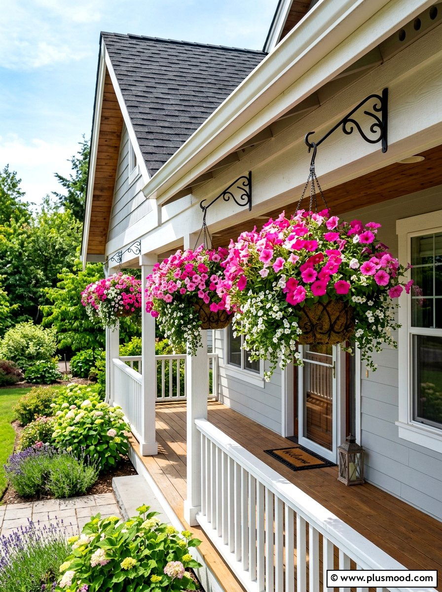 Hanging Flower Baskets - 25 late summer curb appeal ideas