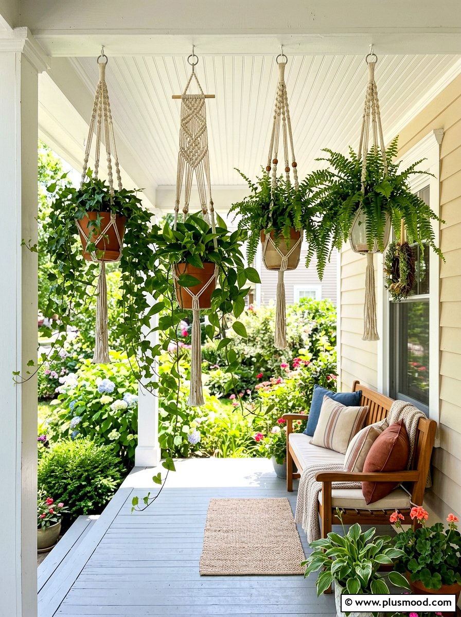 Hanging Front Porch Plants - 25 summer boho front porch ideas