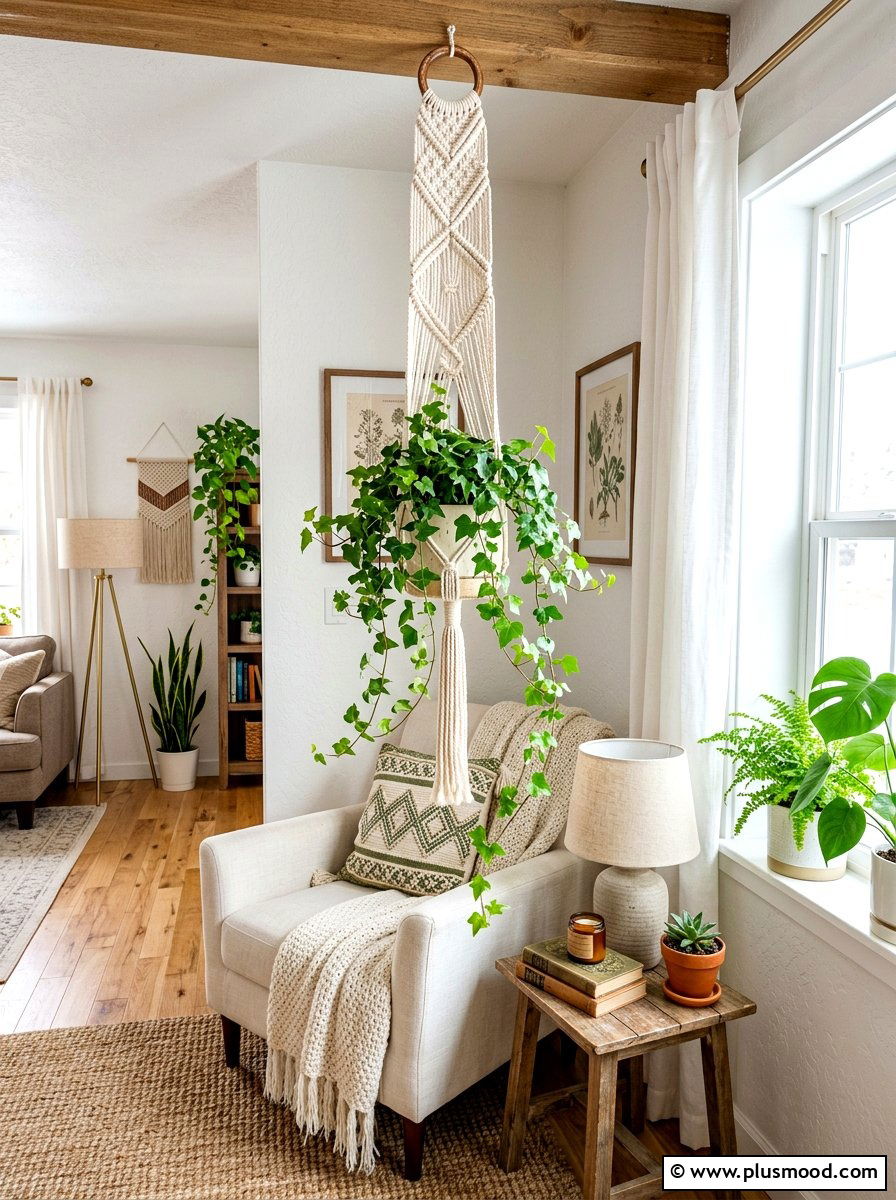 Hanging Macrame Planter - 25 August home decor ideas