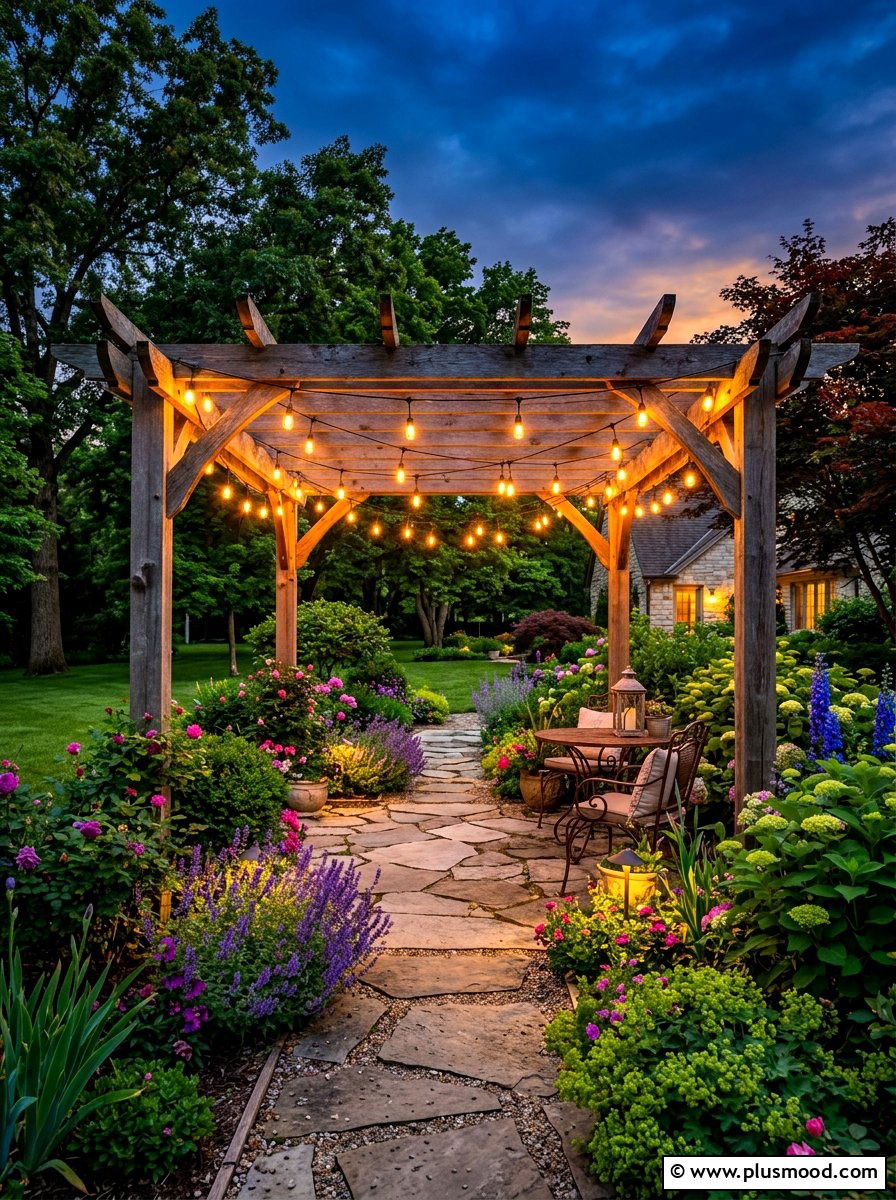 Hanging Outdoor String Lights - 25 August garden ideas