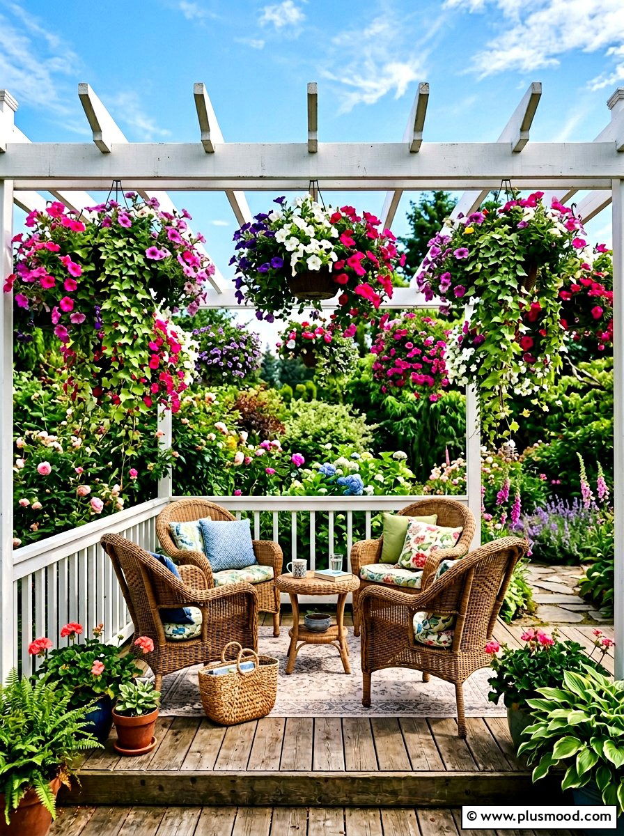 Hanging Plants For Decks - 25 summer small deck ideas for summer