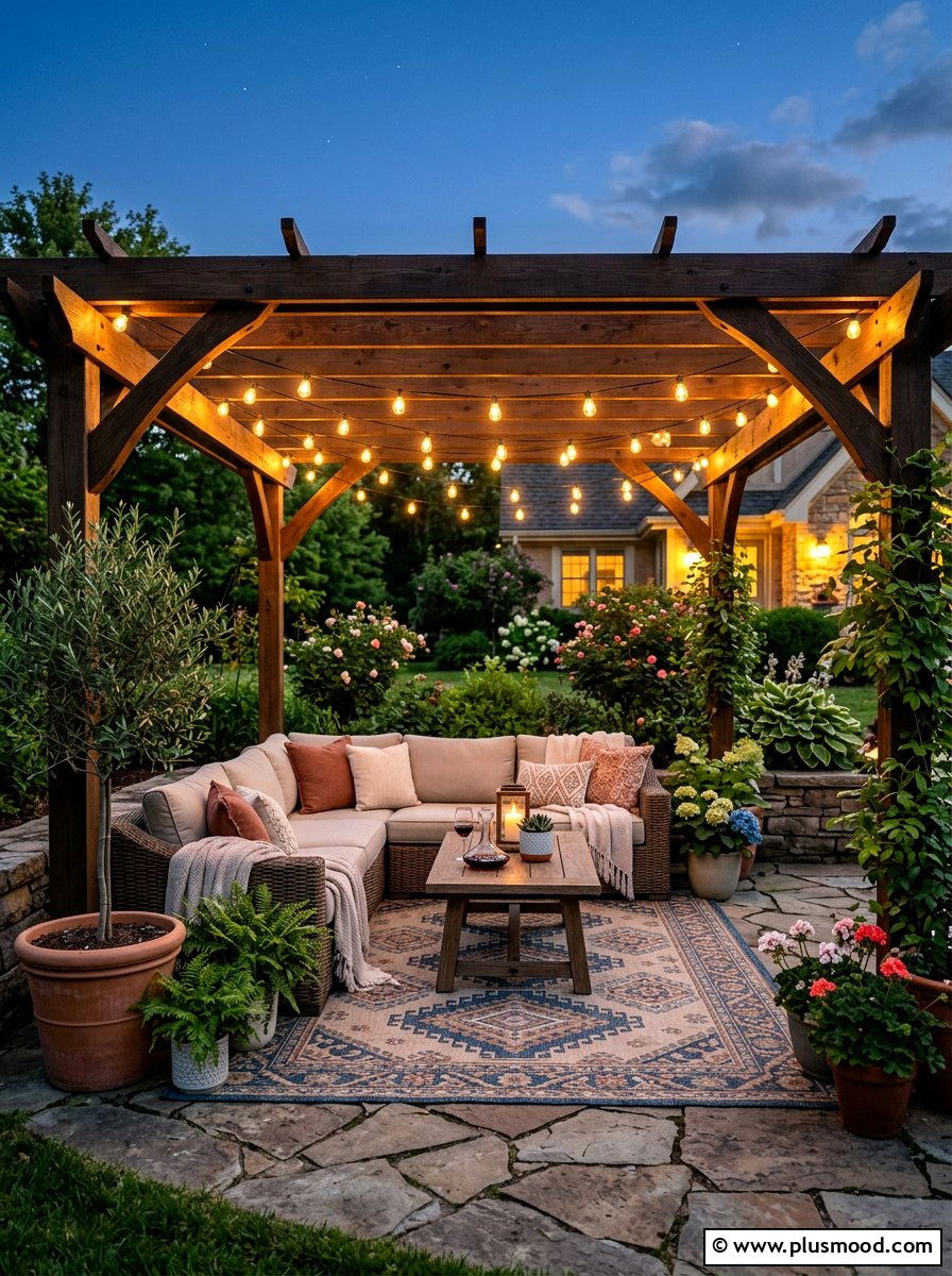 Hanging String Lights - 25 late summer landscaping ideas