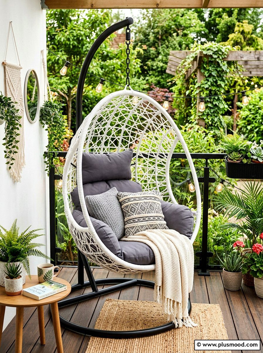 Hanging egg chair - 25 summer deck party ideas