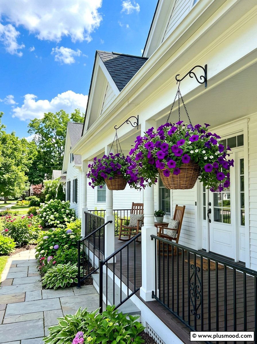 Hanging flower baskets - 25 summer curb appeal ideas