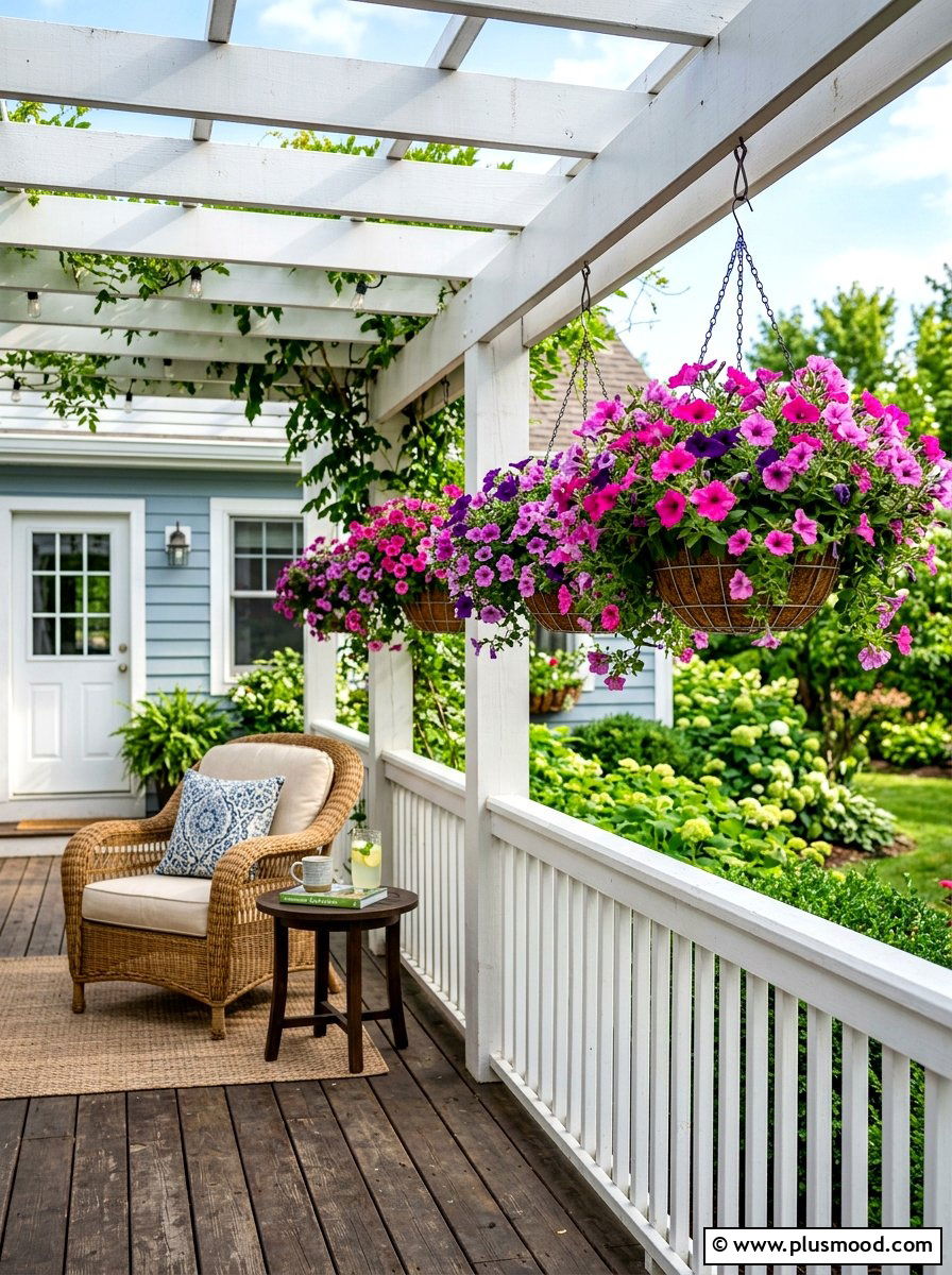 Hanging flower baskets - 25 summer outdoor entertaining ideas on a budget