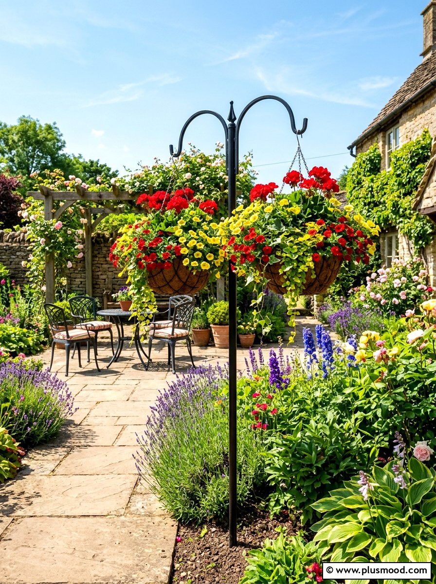 Hanging flower baskets