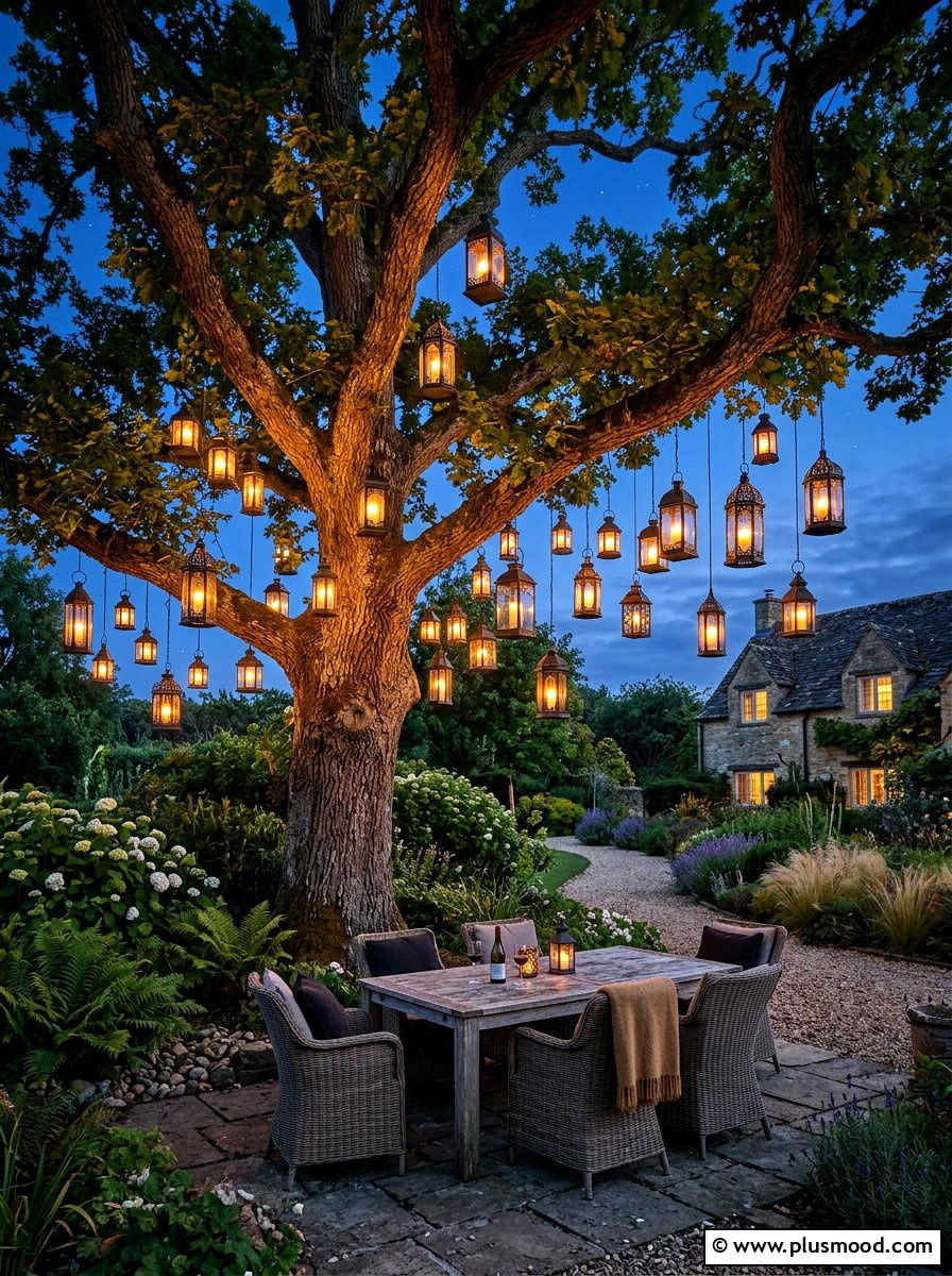 Hanging lantern display - 25 summer to fall outdoor entertaining ideas
