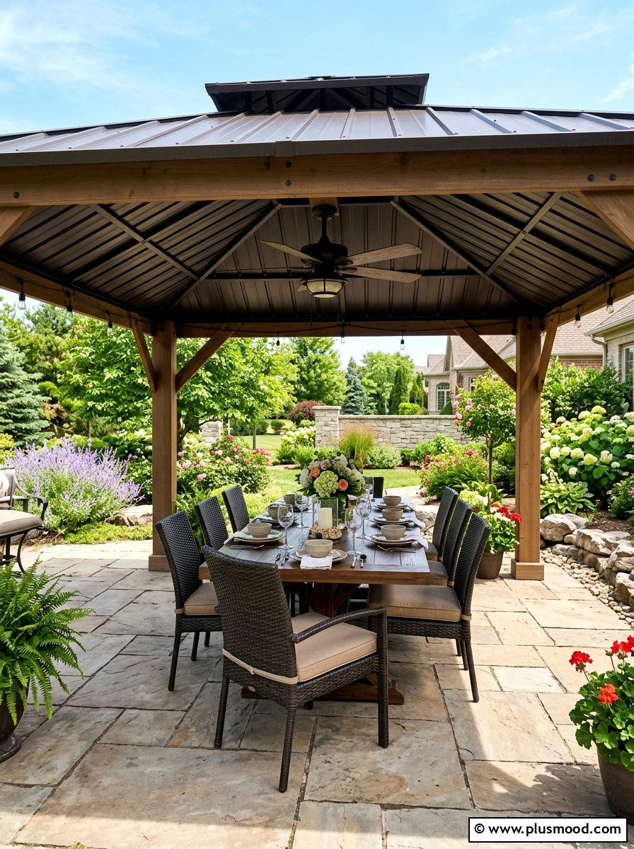 Hardtop Gazebo - 25 summer backyard gazebo ideas