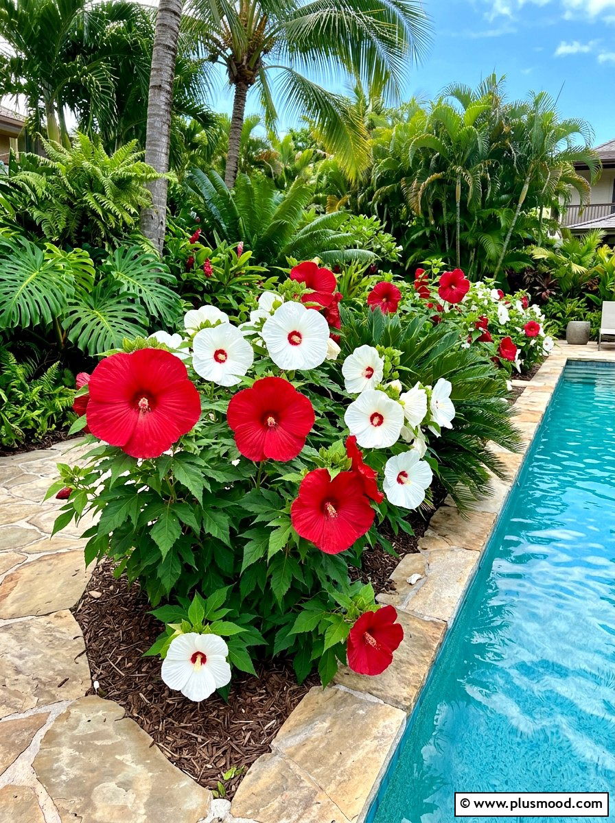 Hardy hibiscus garden - 25 late summer flower bed ideas