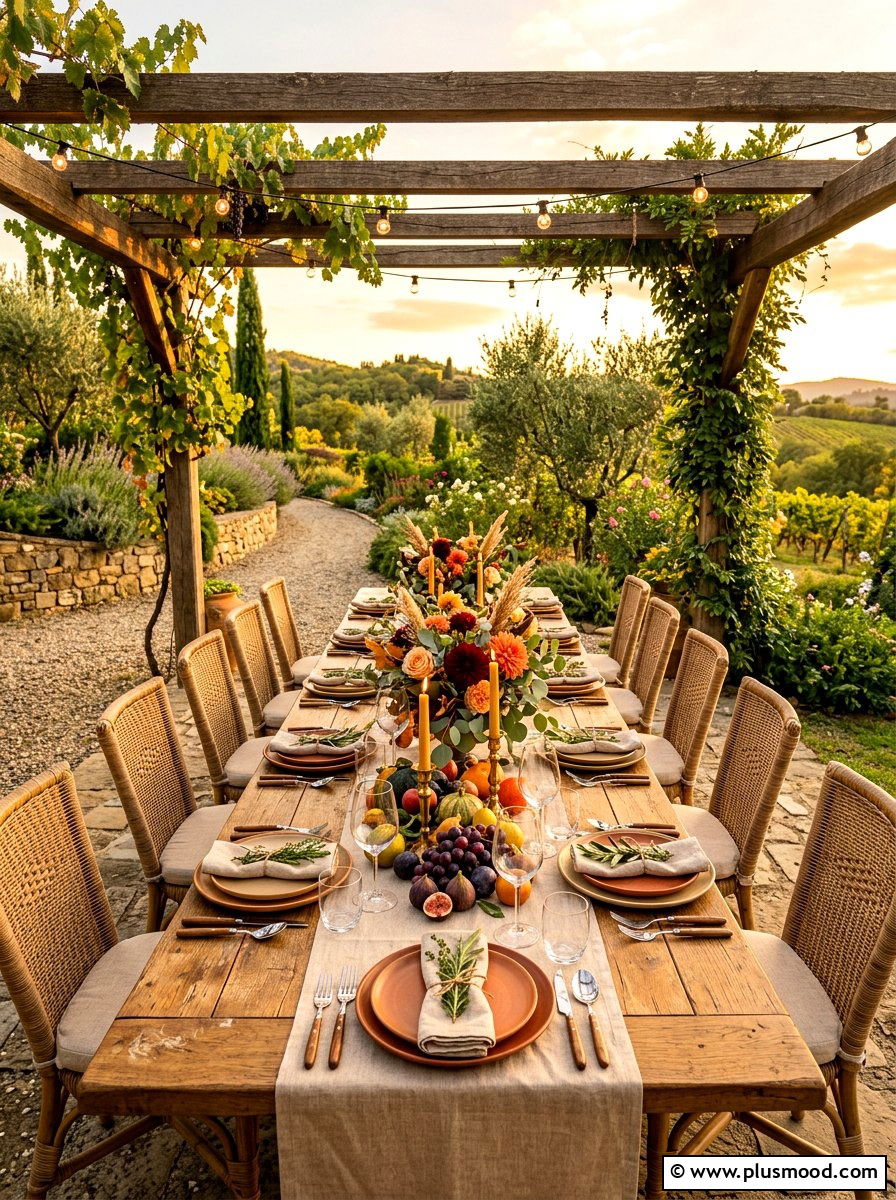Harvest dining table - 25 summer to fall outdoor entertaining ideas