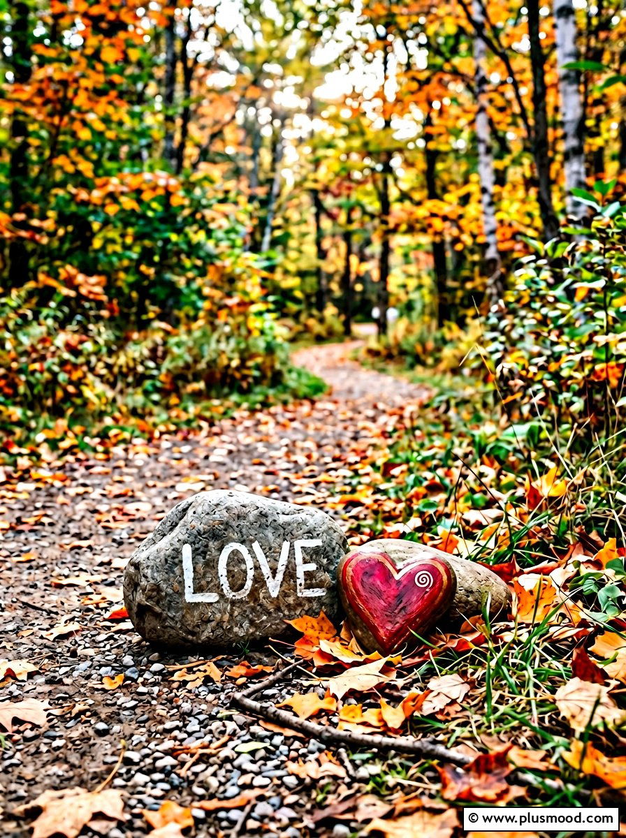 Heart And Word Rock - 25 painted rock ideas with hearts