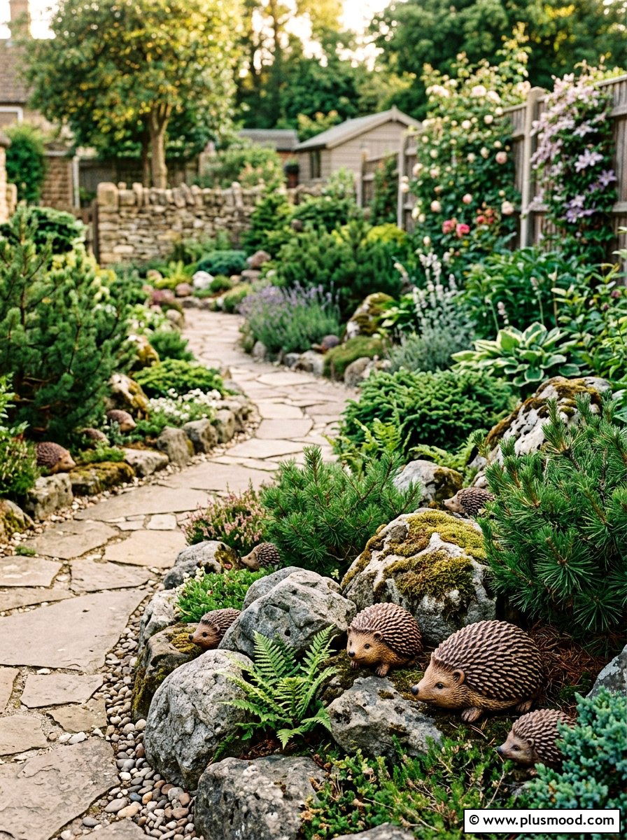 Hedgehog Garden Rocks - 25 painted rock ideas for pathway art