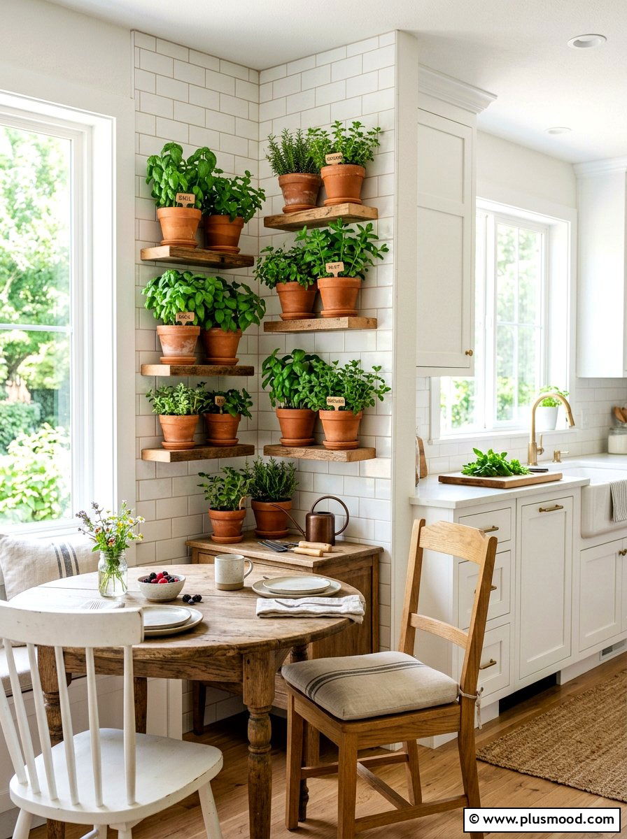 Herb Breakfast Nook - 25 summer breakfast nook decor ideas