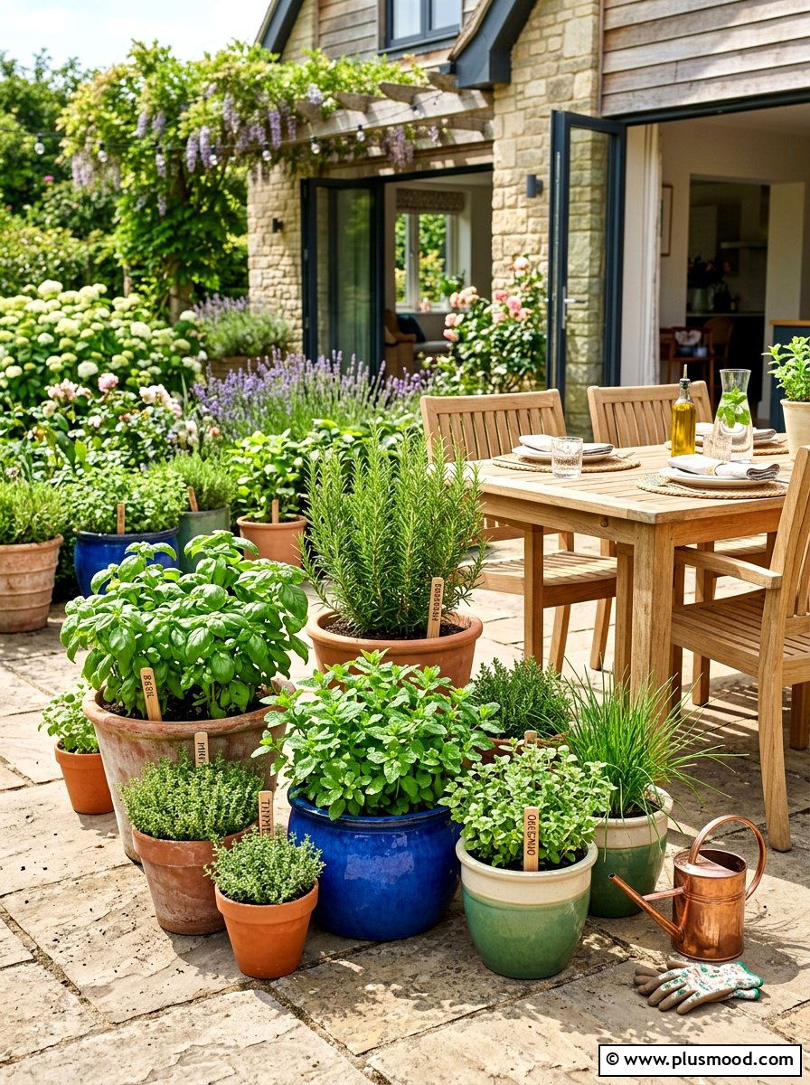 Herb Container Garden - 25 trending summer garden ideas