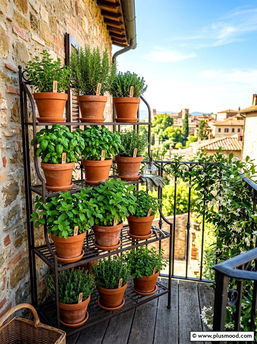 Herb Garden Balcony - 25 summer balcony refresh ideas