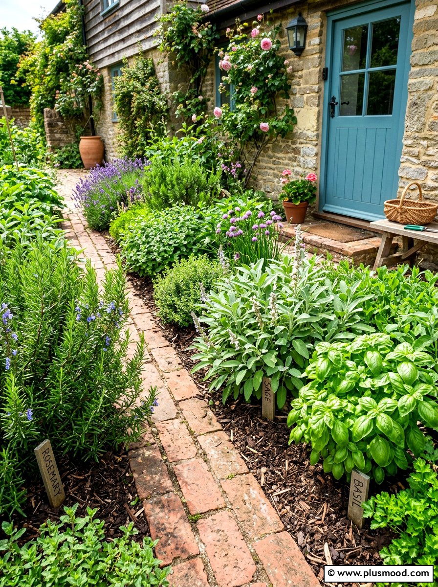 Herb Garden Border - 25 summer side yard garden ideas