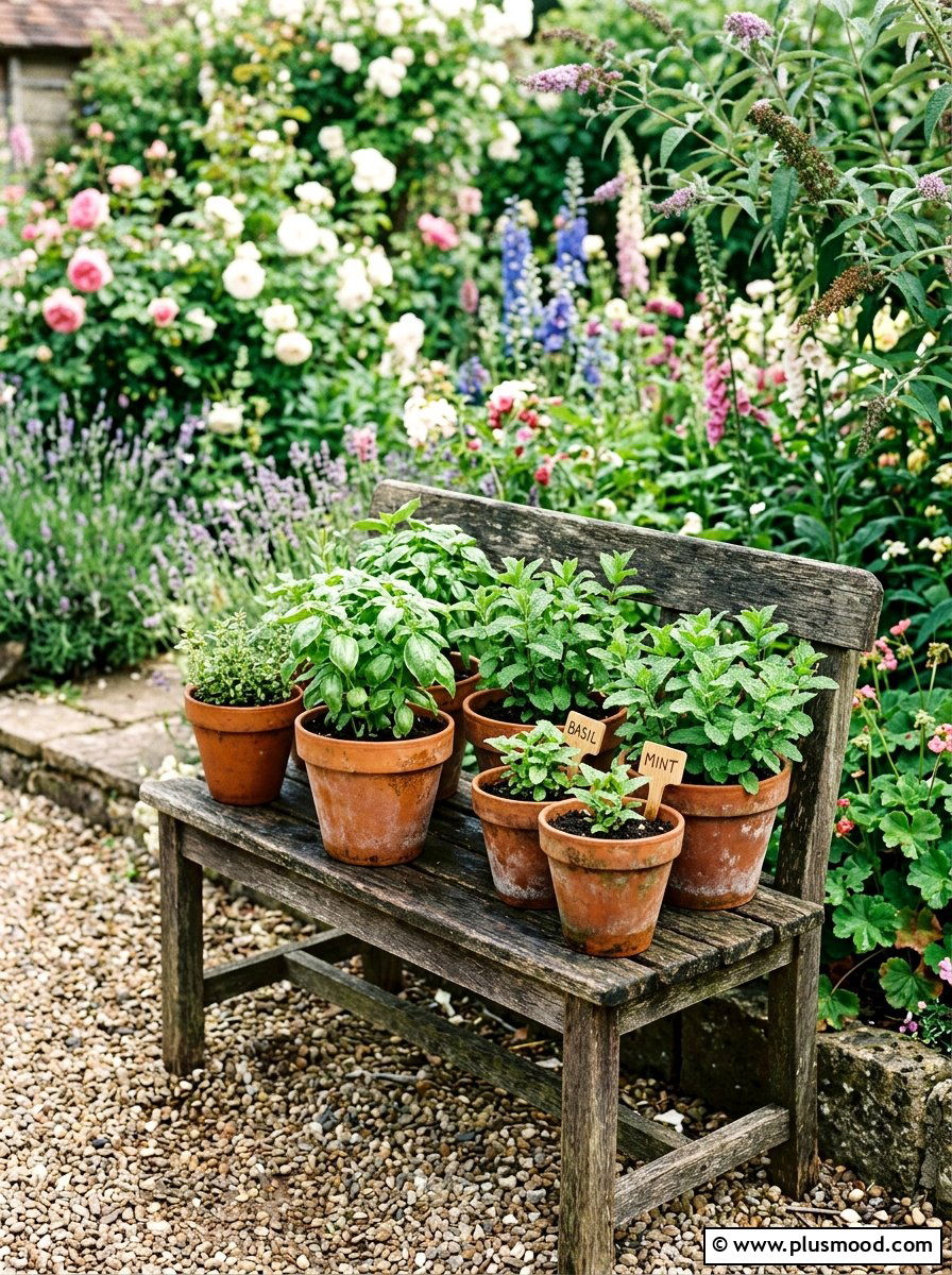 Herb Garden Containers - 25 small backyard ideas for renters