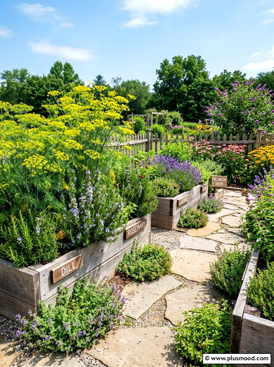 Herb Garden For Pollinators - 25 summer butterfly garden ideas