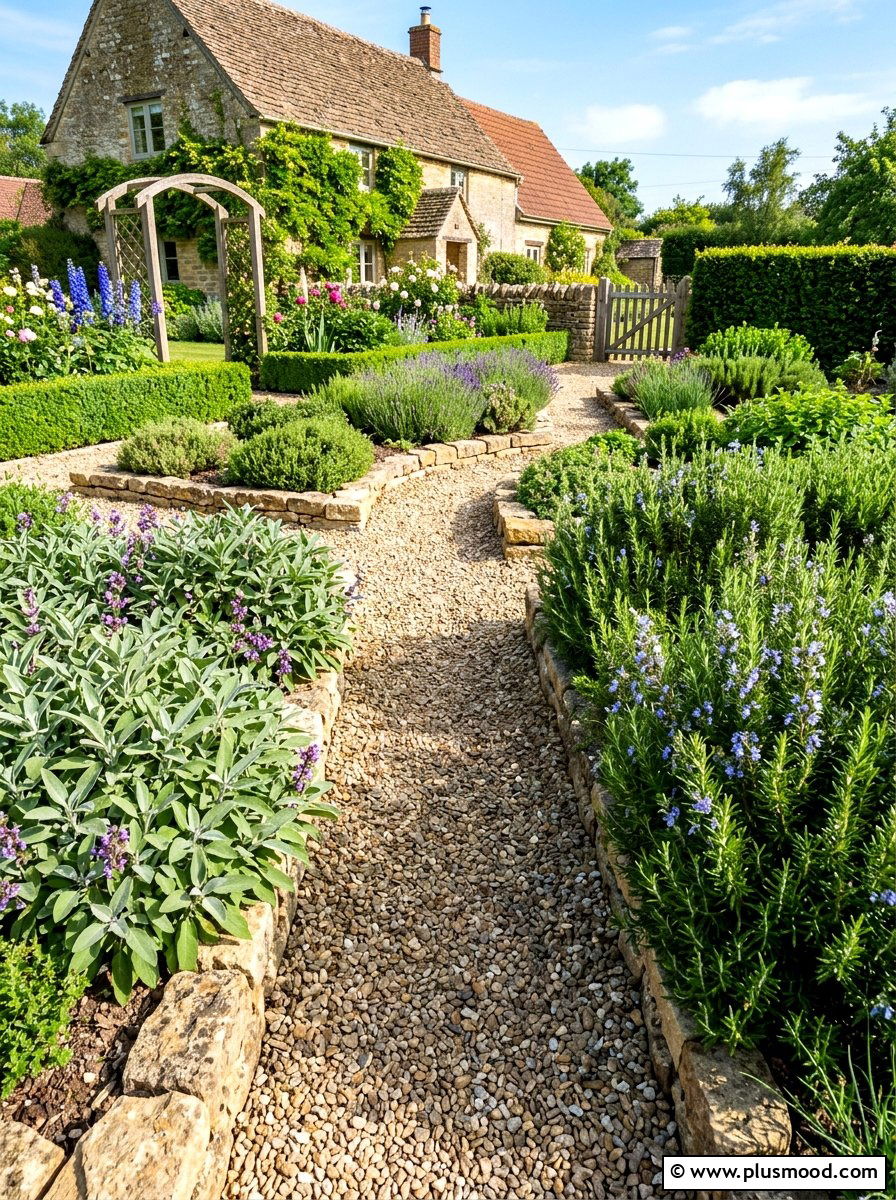 Herb Garden Layout - 25 summer drought tolerant landscaping ideas