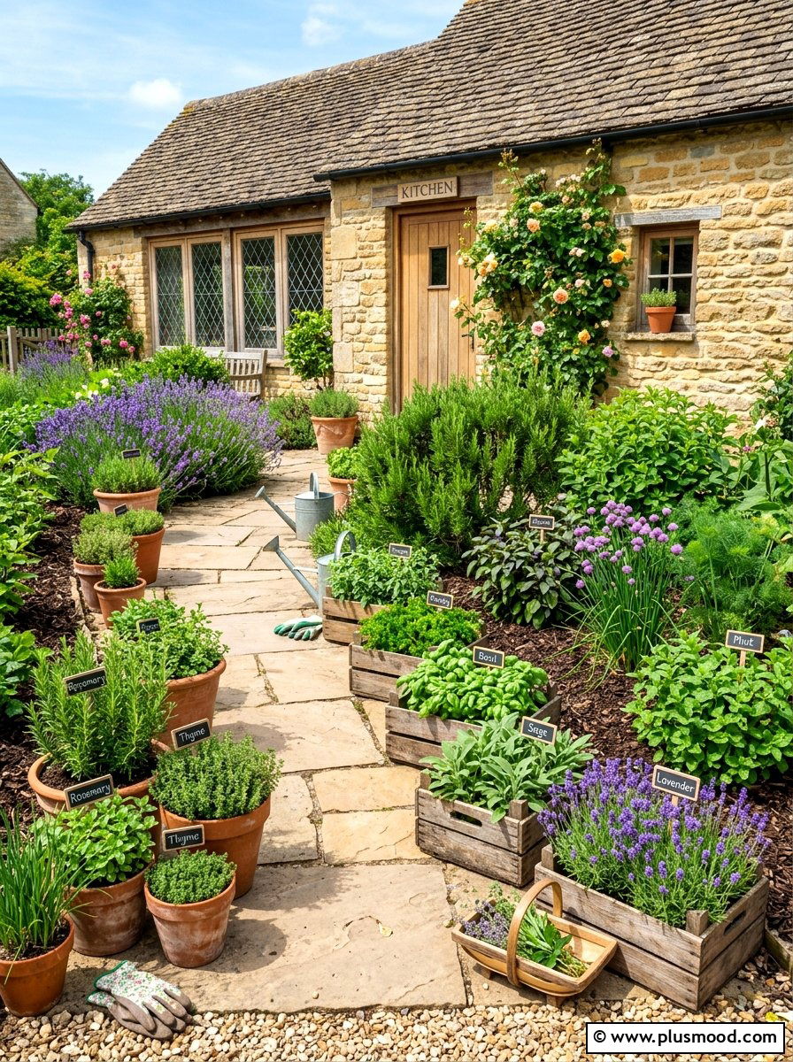 Herb Garden Near Kitchen - 25 summer farmhouse garden ideas