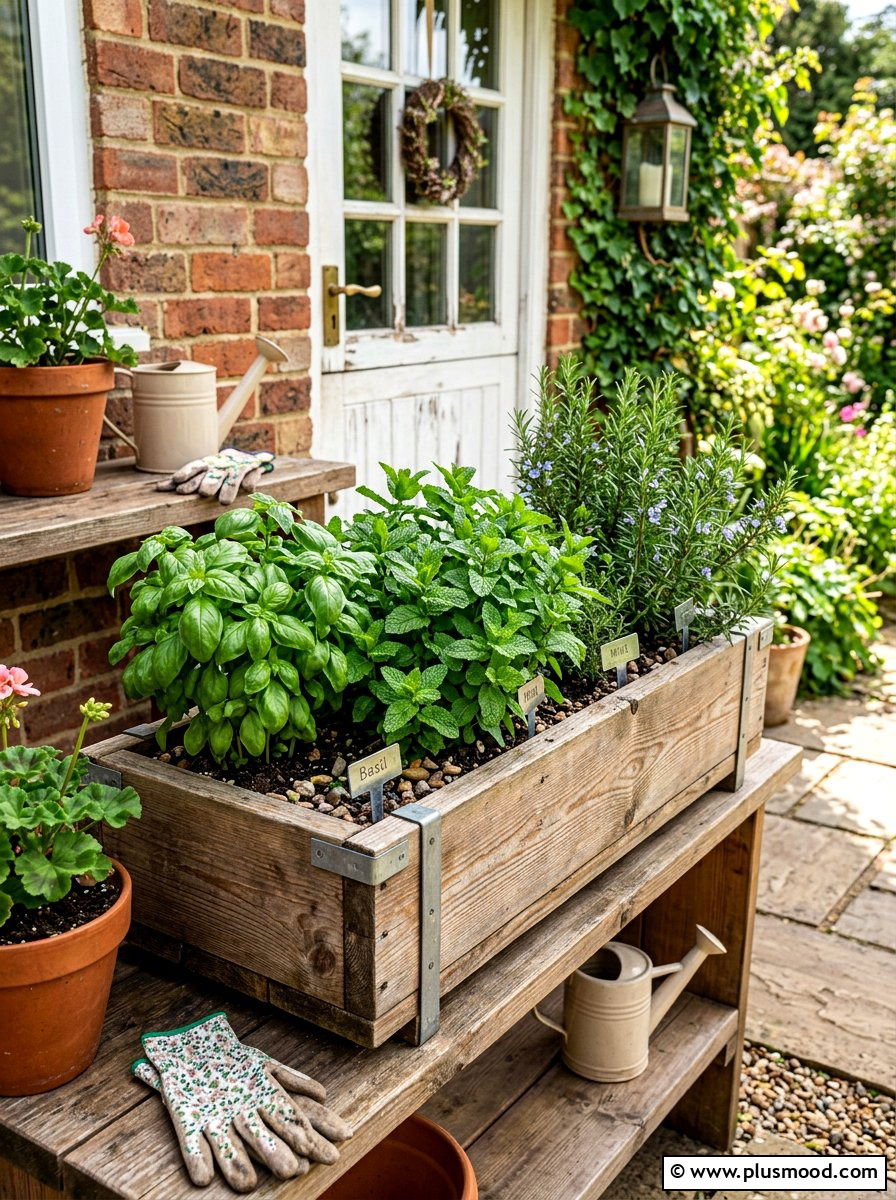 Herb Garden Planter - 25 summer small yard ideas for summer