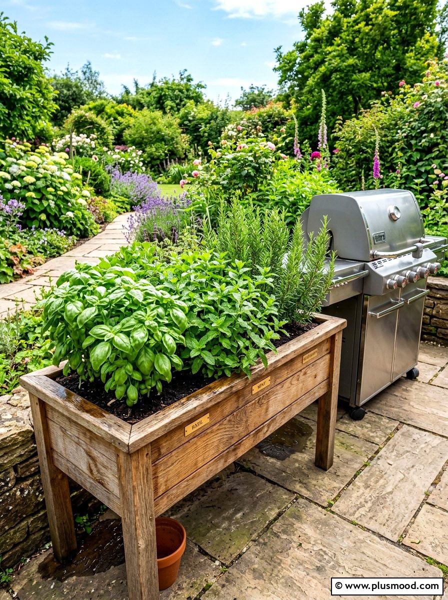 Herb Garden Trough - 25 summer deck planter ideas