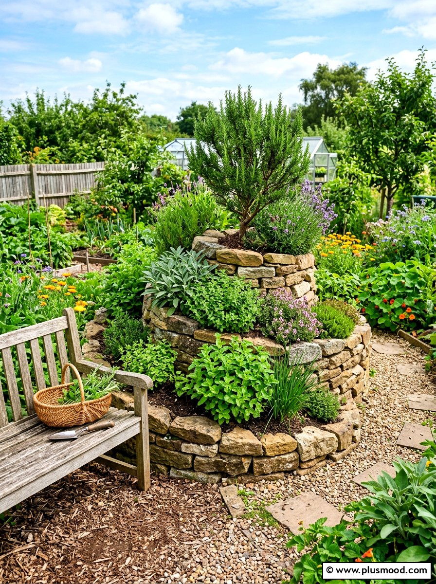 Herb Spiral Layout - 25 summer garden layout ideas