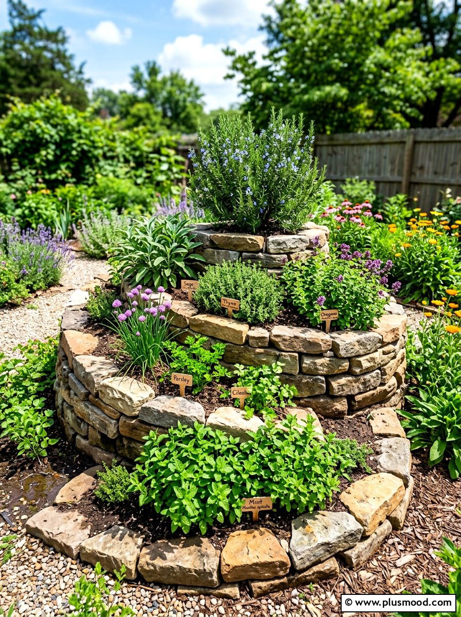 Herb Spiral Planter - 25 summer herb planter ideas