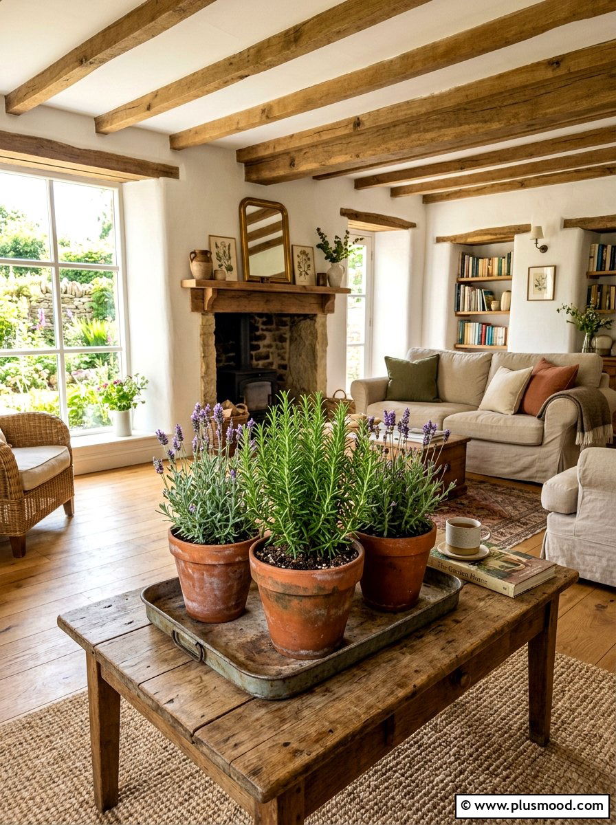 Herb Summer Centerpiece - 25 summer centerpiece ideas for living room