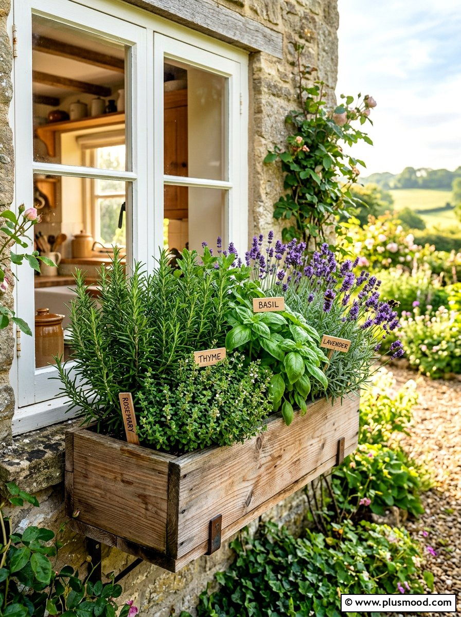 Herb Window Box - 25 summer window box ideas for curb appeal