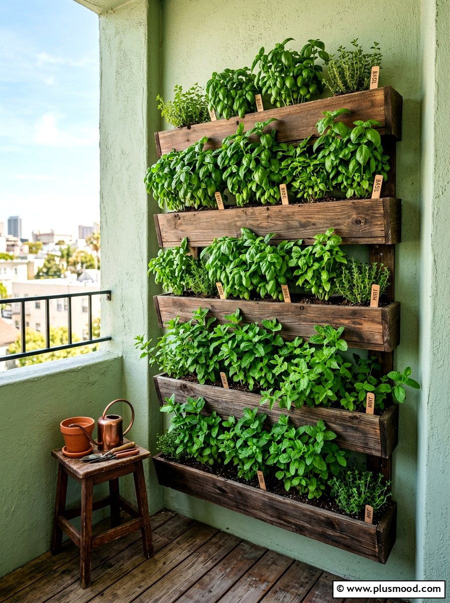 Herb garden - 25 summer balcony decor ideas