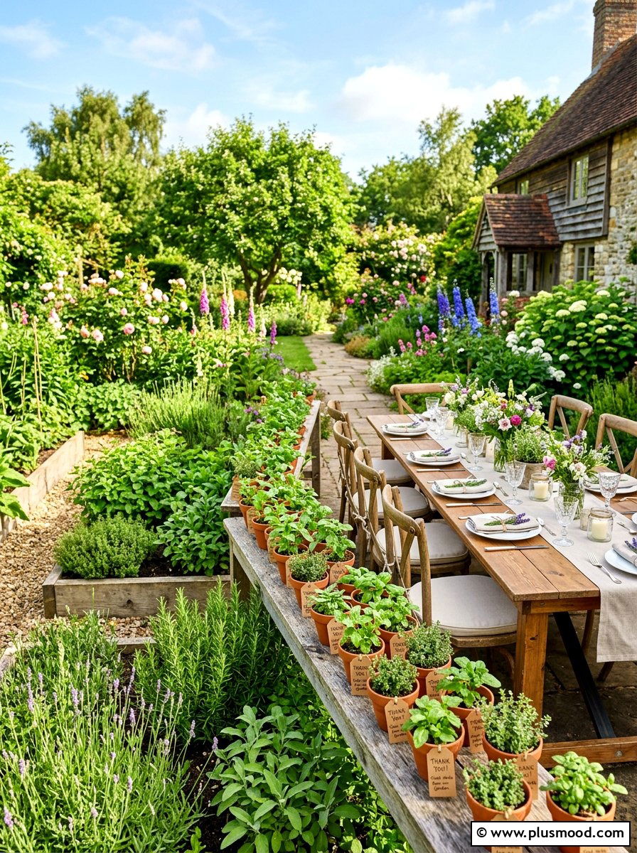 Herb garden party setup - 25 summer garden party ideas