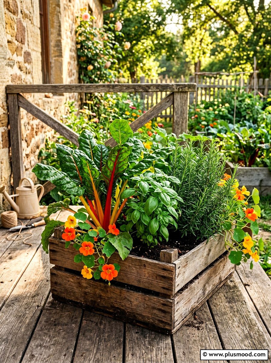 Herb vegetable planter - 25 summer garden pot arrangement ideas
