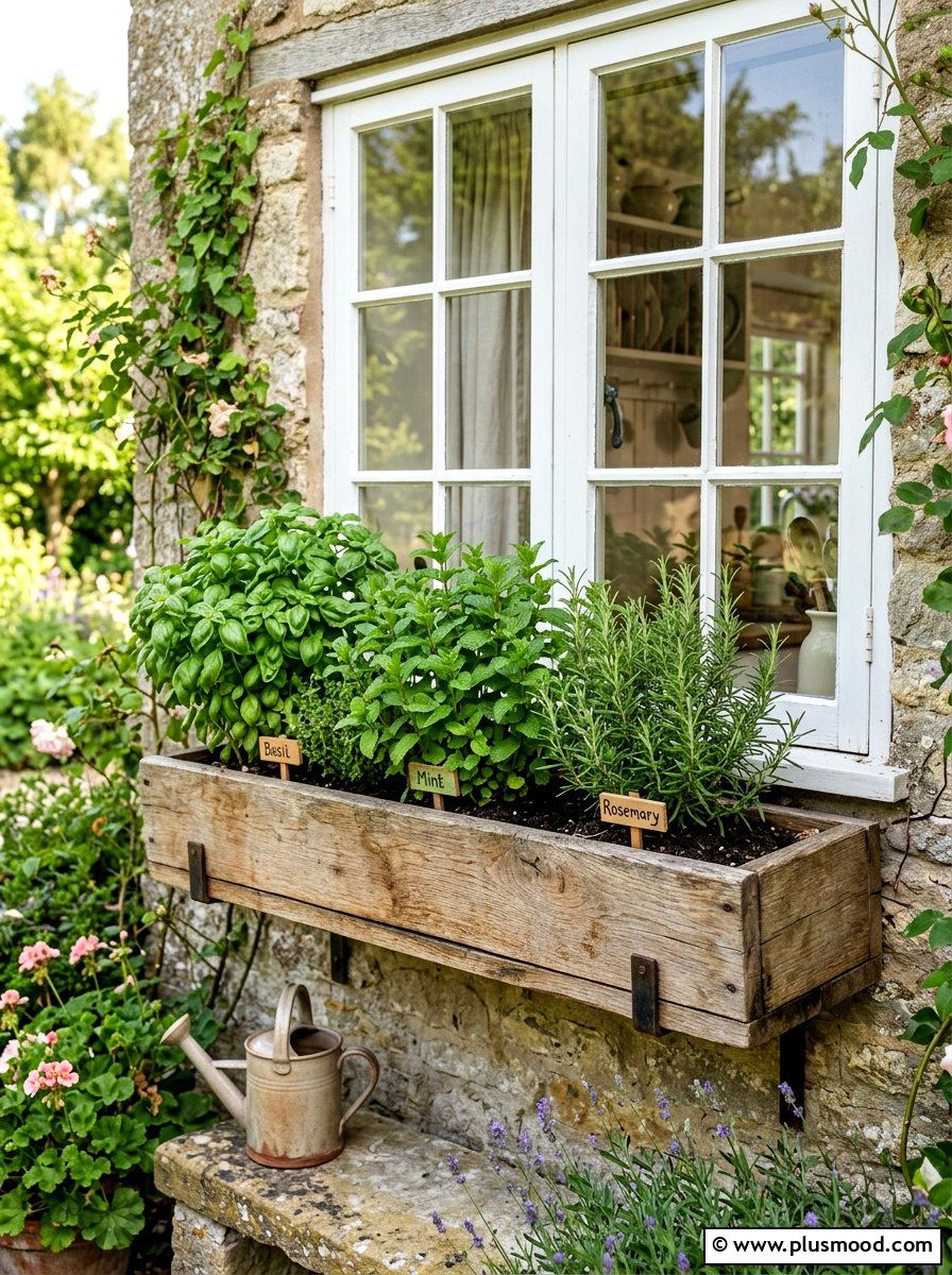 Herb window box - 25 summer flower pot ideas