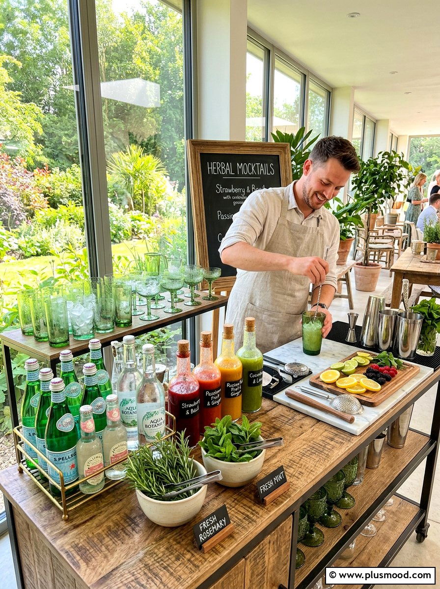 Herbal Mocktail Mixing Station - 25 summer drink station ideas for summer