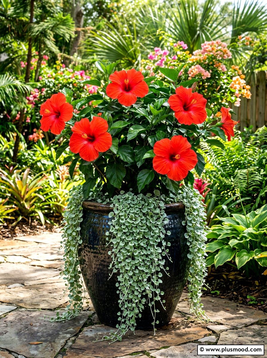 Hibiscus Summer Container - 25 summer container garden ideas
