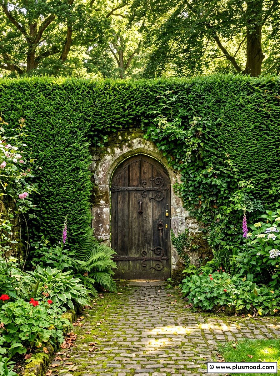 Hidden Hedge Garden Gate - 25 summer garden gate front yard ideas