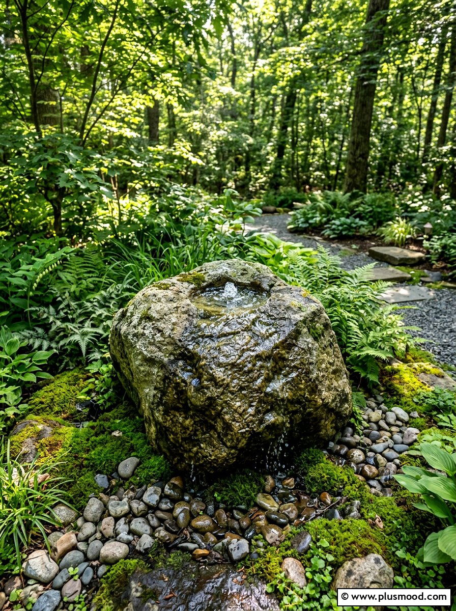 Hidden Reservoir Bubbler - 25 summer backyard water feature ideas
