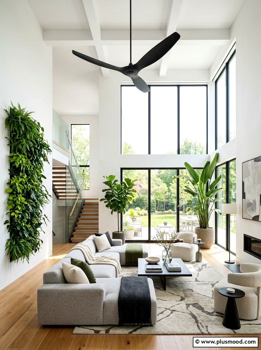 High Ceiling Living Room - 25 summer entertaining living room ideas