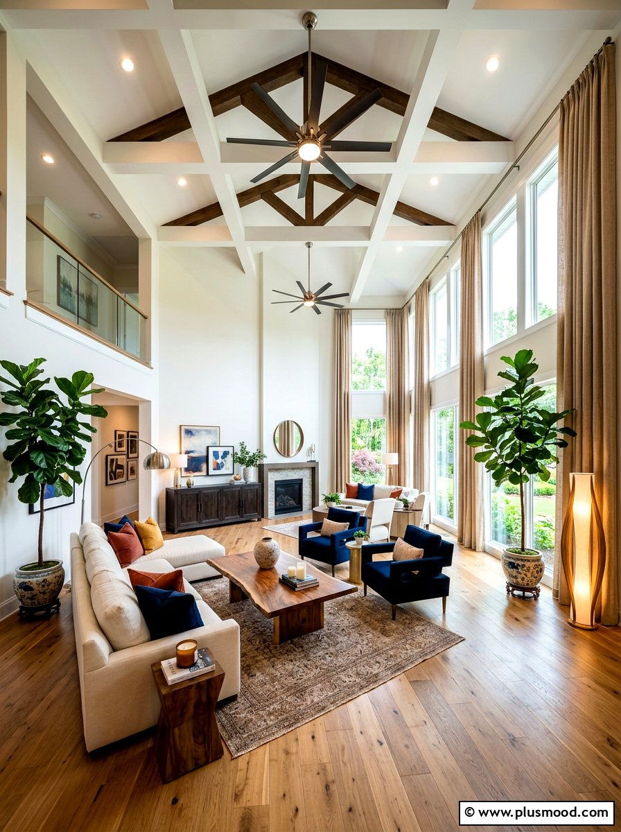 High Ceiling Living Room - 25 best summer living room ideas