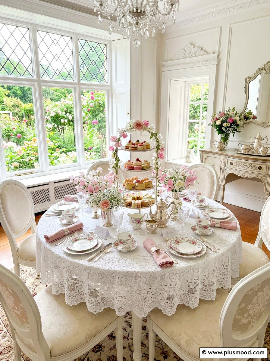 High Tea Floral Dining - 25 summer tablescape ideas for dining room