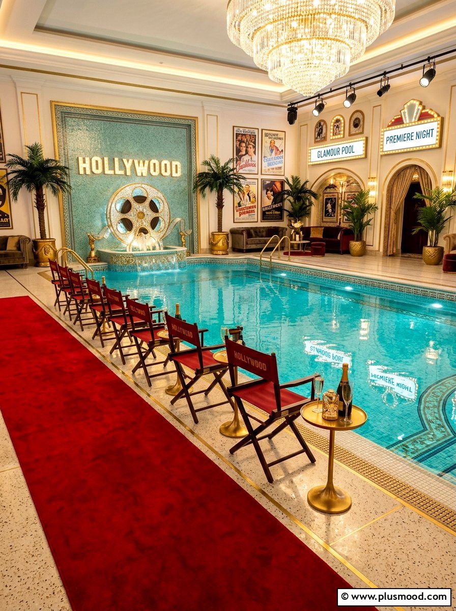 Hollywood Pool Setup - 25 summer pool party setup ideas
