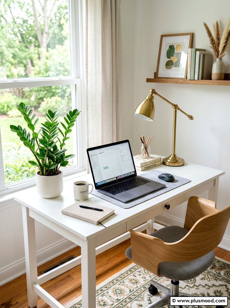Home office desk plant - 25 summer decor ideas with greenery