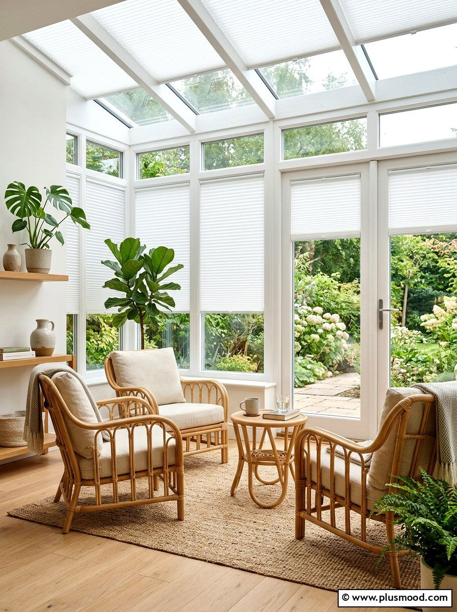 Honeycomb Cellular Shades - 25 summer breezy window treatment ideas