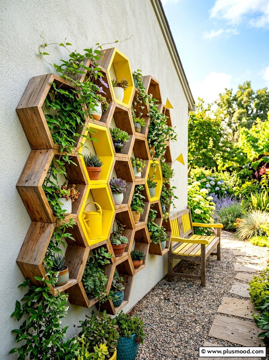 Honeycomb Wall Trellis - 25 summer balcony trellis ideas