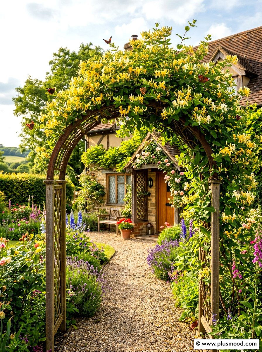 Honeysuckle Arch - 25 summer garden arch ideas