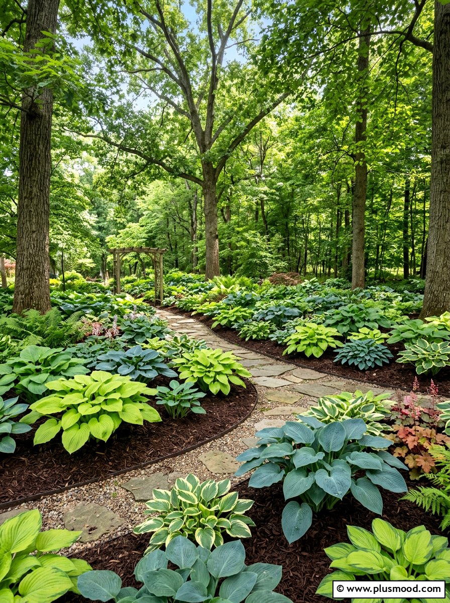 Hosta Garden - 25 summer shade garden ideas