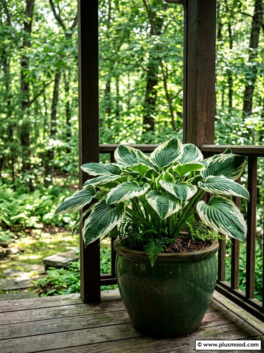 Hosta Shade Planter - 25 summer porch planter ideas