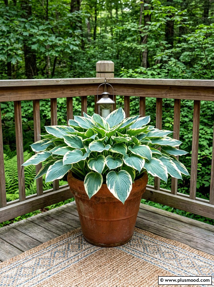 Hosta container - 25 summer planter ideas for shade