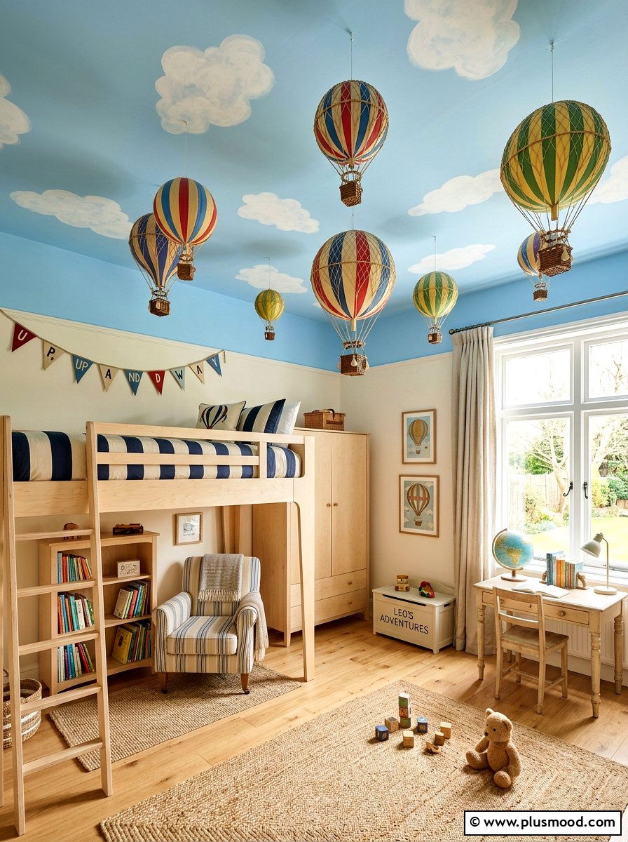 Hot Air Balloon Kids Bedroom - 25 summer kids bedroom ideas
